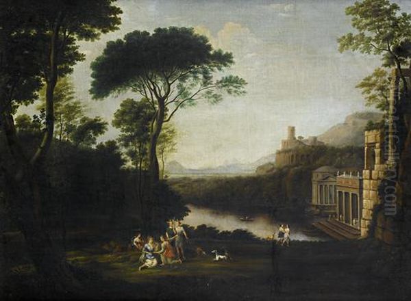 Egeria Mourning Over Numa In A Classical Landscape - view 1