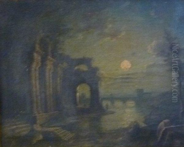 Temple In Moonlight - view 1