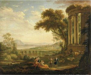 Paesaggio Con Satiro E Ninfa