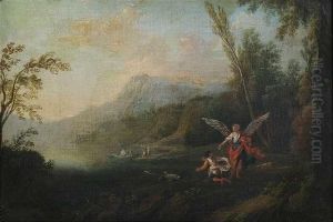 Archangel Raphael Comands Tobias To Catch The Fish.