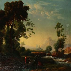 Pastoral Landscape With A Shepherd by Claude Lorrain (Claude Gellee)