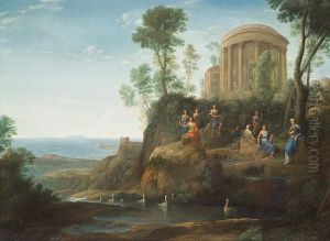 Apollo And The Muses On Mount Helicon by Claude Lorrain (Claude Gellee)