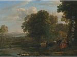 Evening Landscape With Mercury And Battus
