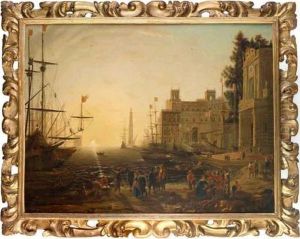 Veduta Ideata Di Porto Con Villa Medici
