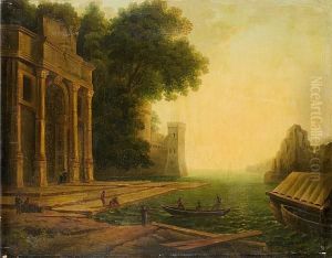 A Mediterranean Harbour With Shipping Approaching The Coast
