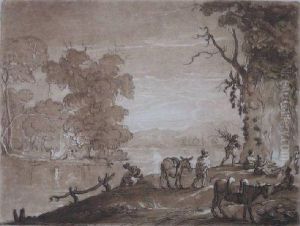 Figures By A Lake
