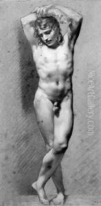 Male Nude Standing by Pierre-Paul Prud'hon
