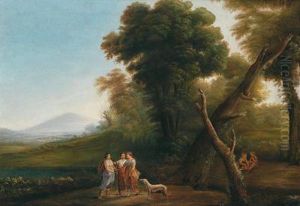 Paesaggio Classico Con Diana E Le Sue Ninfe by Claude Lorrain (Claude Gellee)
