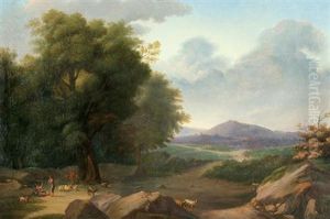Goat Herders In An Expansive Landscape