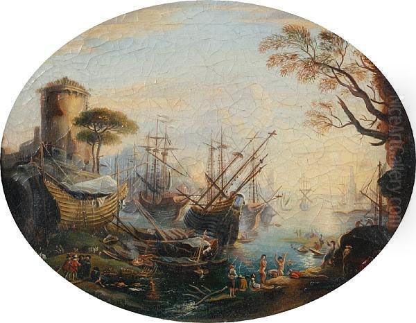 A Busy Harbour Scene - view 1