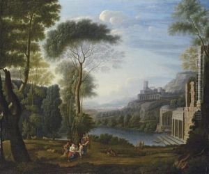 Dido And Aeneas In A Classical Landscape