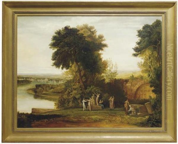 Nymphs In A Wooded Landscape - view 1