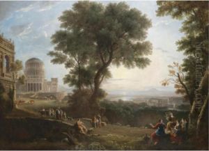 The Temple Of Apollo At Delphi by Claude Lorrain (Claude Gellee)