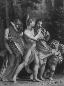 Cupid Seducing Innocence by Pierre-Paul Prud'hon