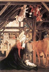St Wolfgang Altarpiece- Nativity 1479-81 by Michael Pacher