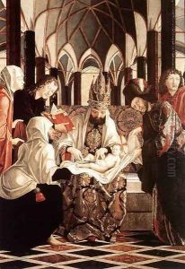 St Wolfgang Altarpiece- Circumcision 1479-81 by Michael Pacher