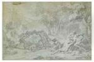 Rape Of The Sabine Women by Francois Lemoine (see Lemoyne)
