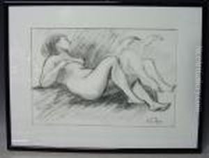 Weiblicher Akt - Studie by Francois Lemoine (see Lemoyne)