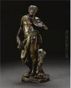 French, Circa 1800
A Bronze Figure Of A Satyr Playing A Horn by Francois Lemoine (see Lemoyne)