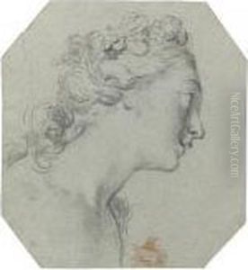 Recto: Head Of A Girl, Turned In
Profile To The Right; Verso: Half-length Study Of A Nude Girl, Seen
From Behind And Turned To The Left Recto: Head Of A Girl, Turned In
Profile To The Right; Verso: Half-length Study Of A Nude Girl, Seen
From Behind And Turned To The Left