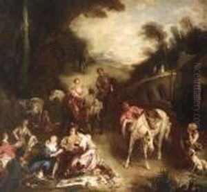 A Fete Champetre by Francois Lemoine (see Lemoyne)
