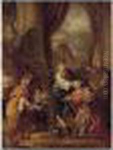 Saint Paul Restoring The Sight Of Ananias by Francois Lemoine (see Lemoyne)