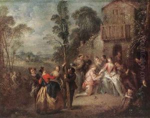 The May Tree by Jean-Baptiste Joseph Pater