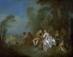 Fete Champetre 2 by Jean-Baptiste Joseph Pater