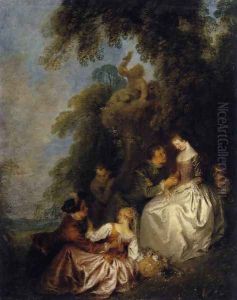 Conversation Galante 1720-23 by Jean-Baptiste Joseph Pater