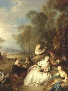 A Concert, 1730s by Jean-Baptiste Joseph Pater