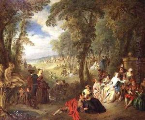 Fete in a Park, 1720s by Jean-Baptiste Joseph Pater
