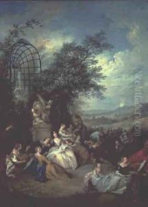 A rustic party by Jean-Baptiste Joseph Pater