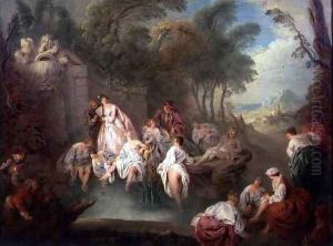 Bathing Party in a Park, 1730s by Jean-Baptiste Joseph Pater