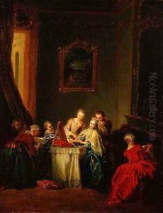 The Toilet Young woman at her Dressing Table