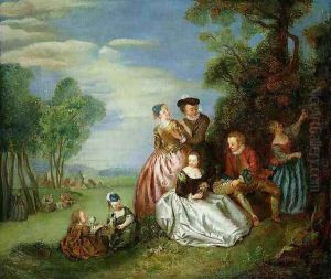 Conversation in a Park by Jean-Baptiste Joseph Pater