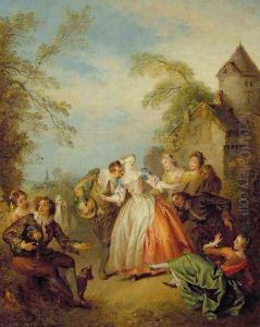 Blind Mans Buff, 1730s by Jean-Baptiste Joseph Pater