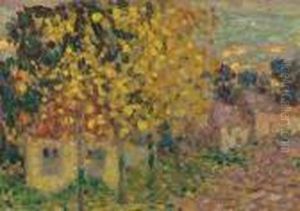 L'entree De Village, Gerberoy by Henri Eugene Augustin Le Sidaner