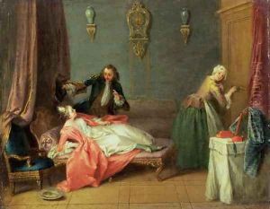 The Boudoir, 1730s by Jean-Baptiste Joseph Pater