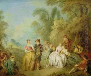 Watching the Dance, 1720s by Jean-Baptiste Joseph Pater