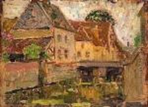 Le Canal A Gisors by Henri Eugene Augustin Le Sidaner