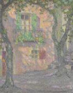 La Fenetre Aux Geraniums by Henri Eugene Augustin Le Sidaner