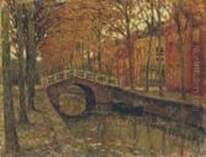 Le Canal, Delft by Henri Eugene Augustin Le Sidaner