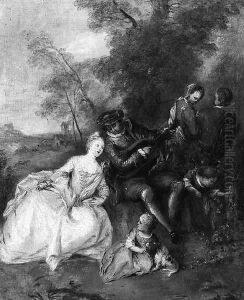 A fete champetre 3 by Jean-Baptiste Joseph Pater