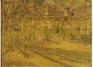 Sur La Place by Henri Eugene Augustin Le Sidaner