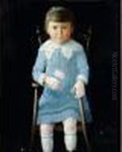 Portrait De Fillette A La Rose - Jeanne Portrait De Fillette A La Rose - Jeanne