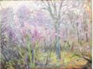 Arbres Fleuris by Henri Eugene Augustin Le Sidaner