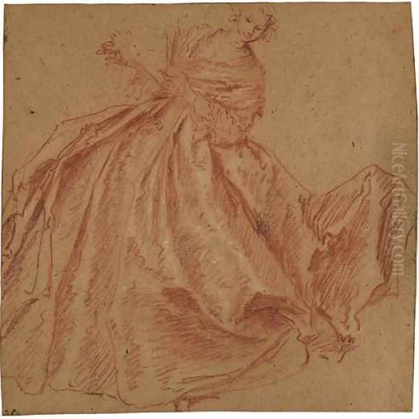 A woman holding a fan - view 1