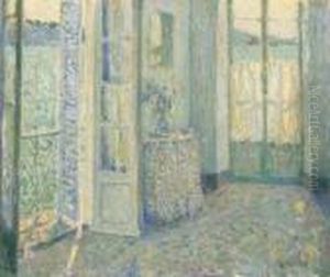 La Chambre Bleue, Villefranche-sur-mer by Henri Eugene Augustin Le Sidaner