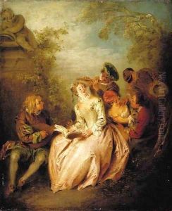 Le concert avec des acteurs de la Comedie italienne by Jean-Baptiste Joseph Pater