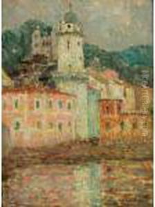 L'eglise Dolceaqua by Henri Eugene Augustin Le Sidaner